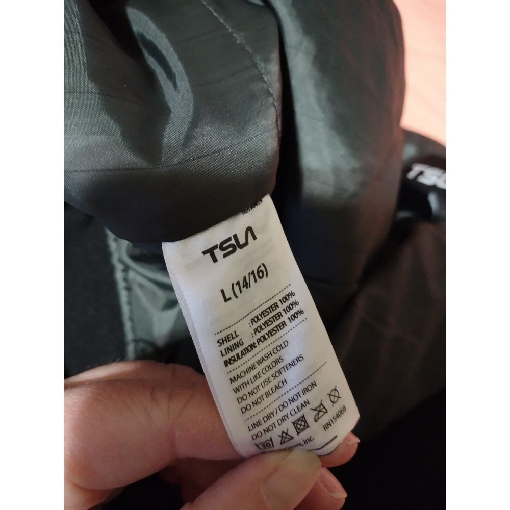 TSLA kids black snow overalls size large - Picture 5 of 5